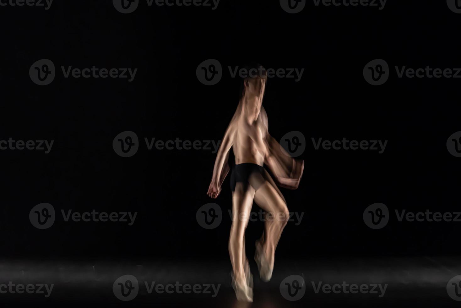 The abstract movement of the dance photo