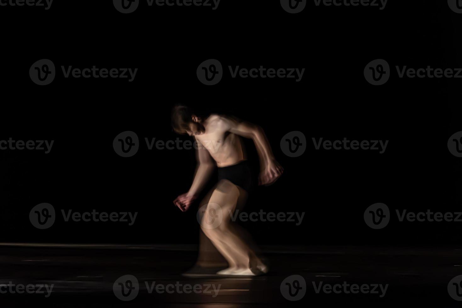 The abstract movement of the dance photo