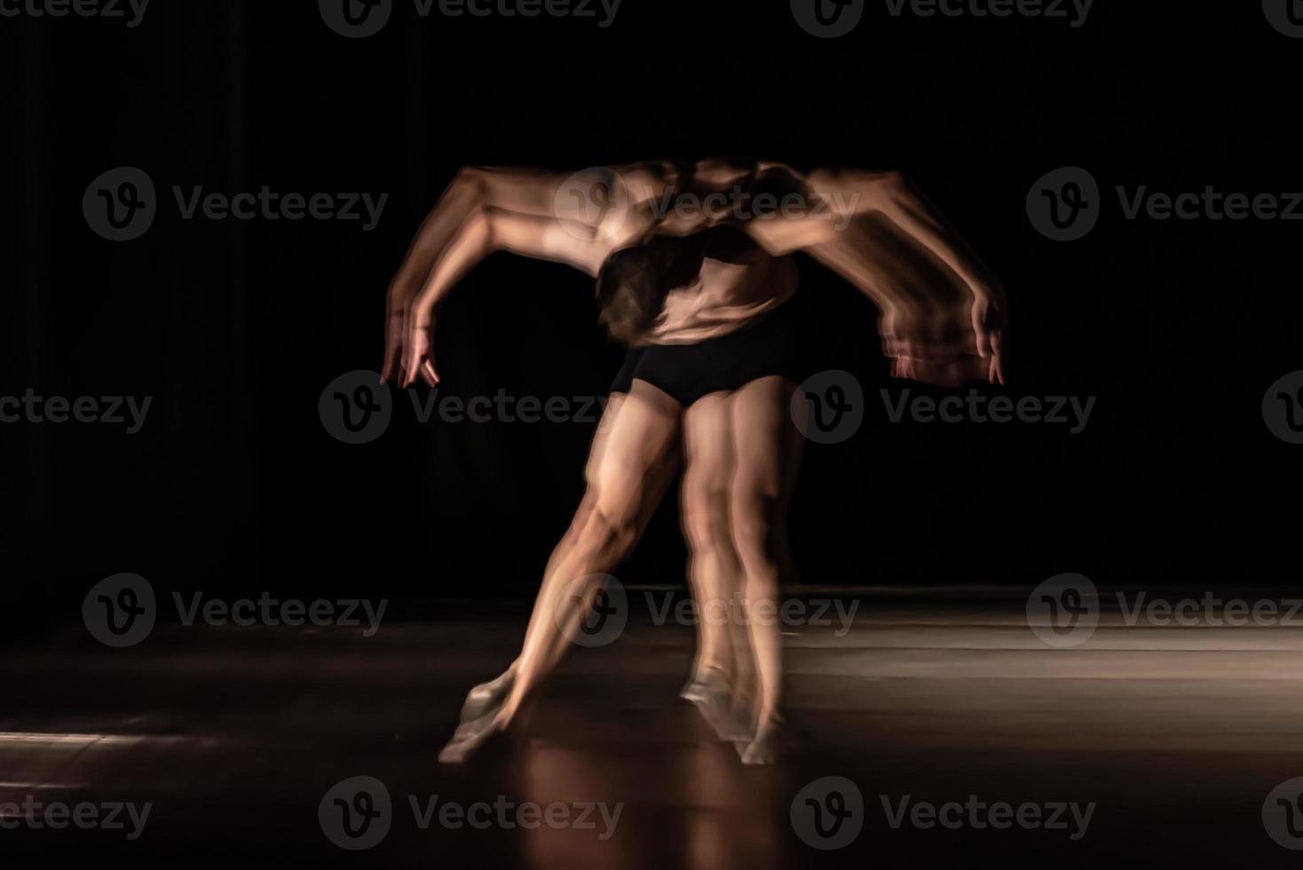 The abstract movement of the dance photo