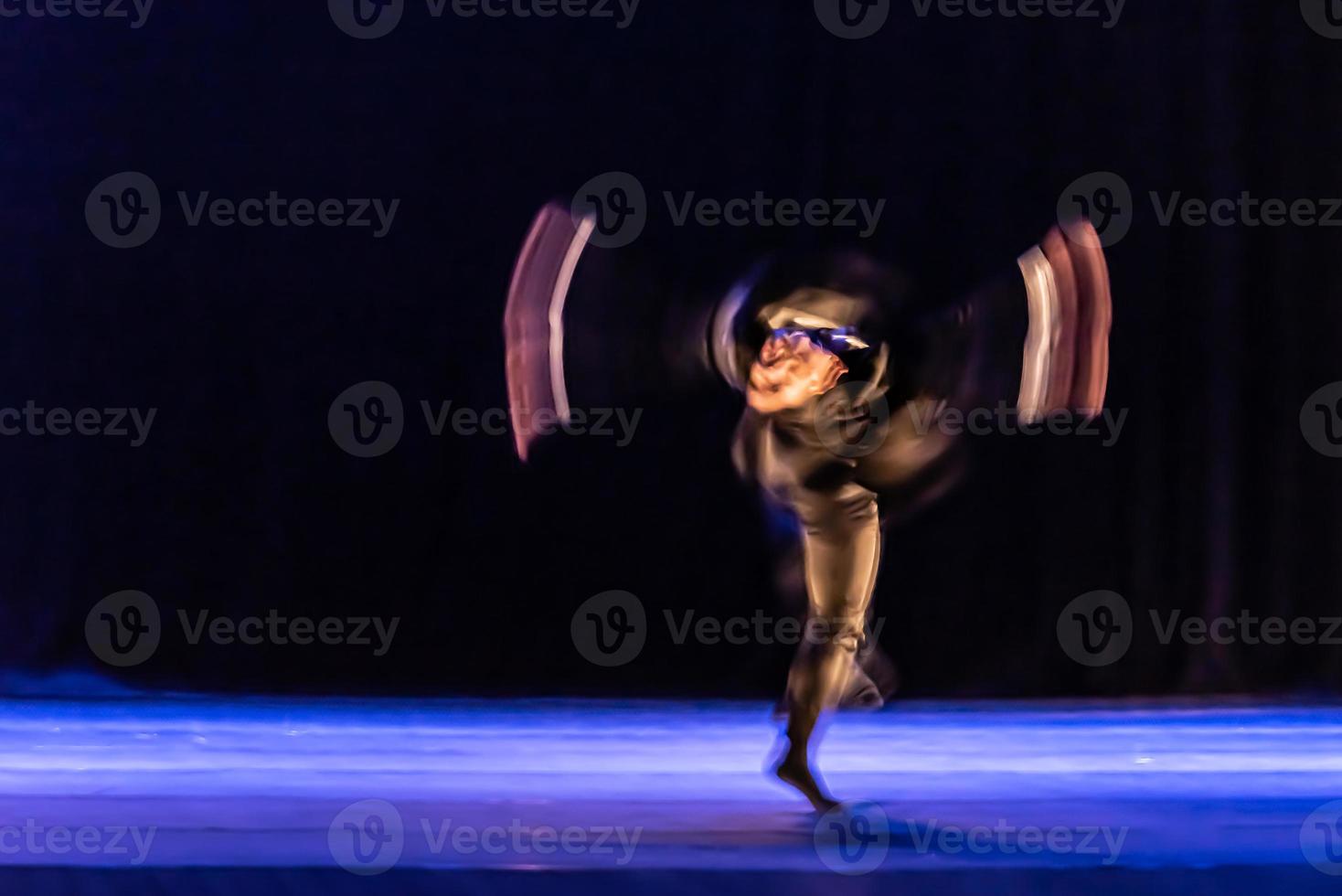 The abstract movement of the dance photo
