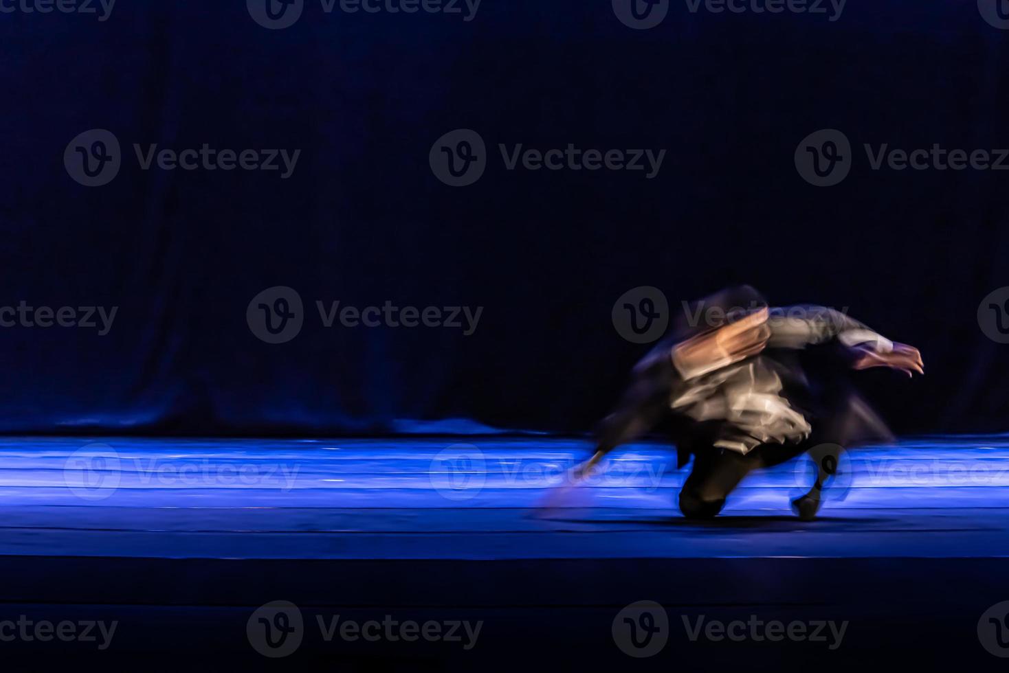 The abstract movement of the dance photo