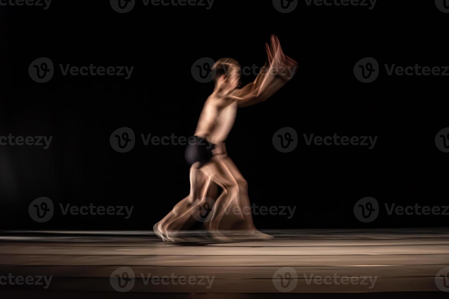 The abstract movement of the dance photo
