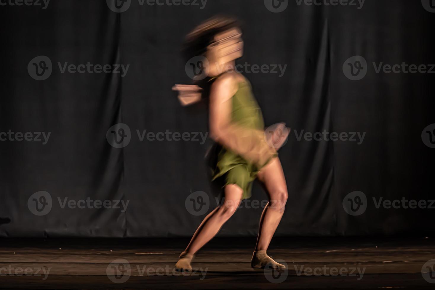 The abstract movement of the dance photo