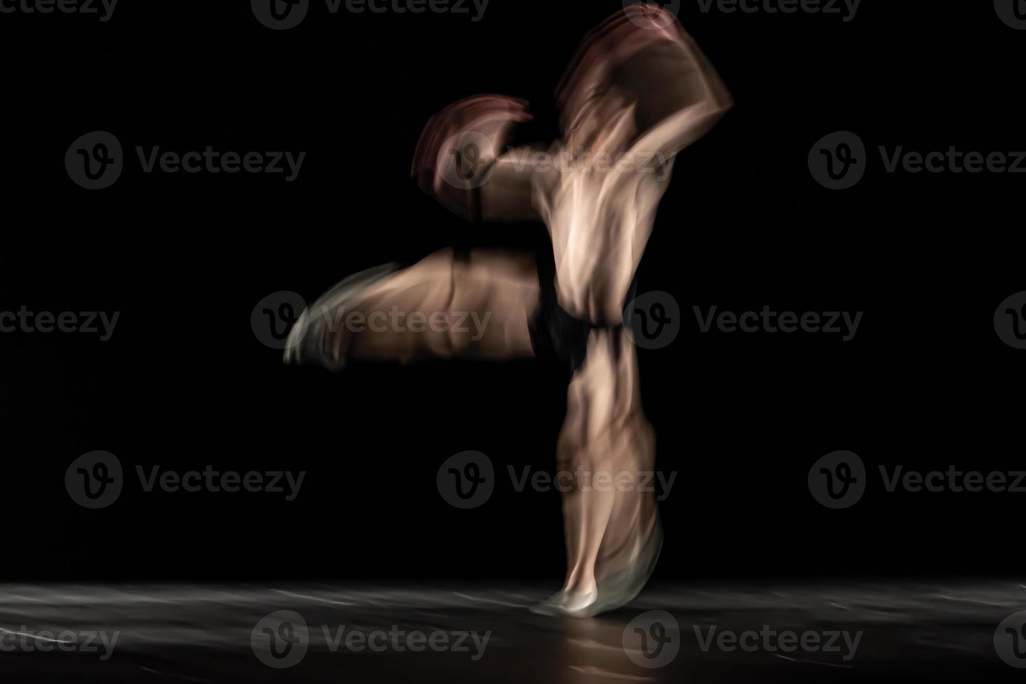 The abstract movement of the dance photo