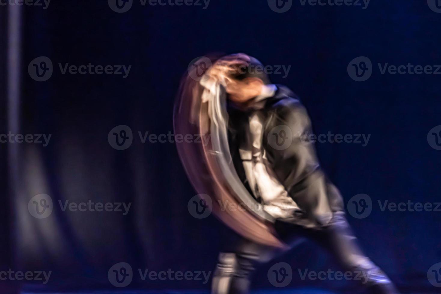 The abstract movement of the dance photo