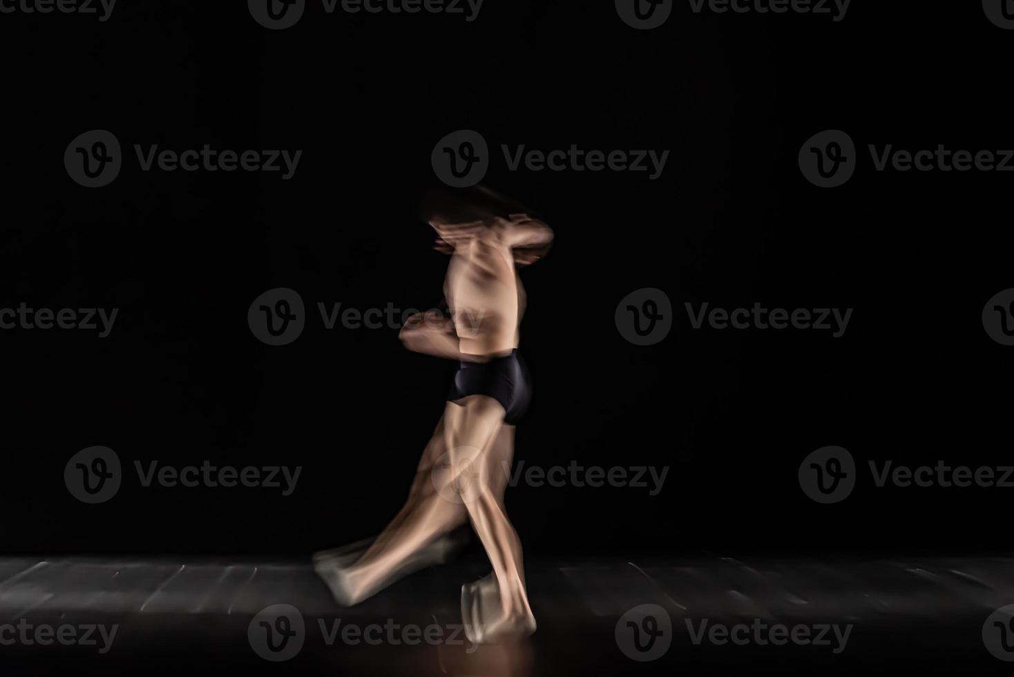 The abstract movement of the dance photo