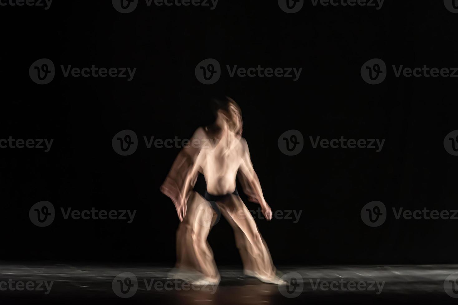 The abstract movement of the dance photo