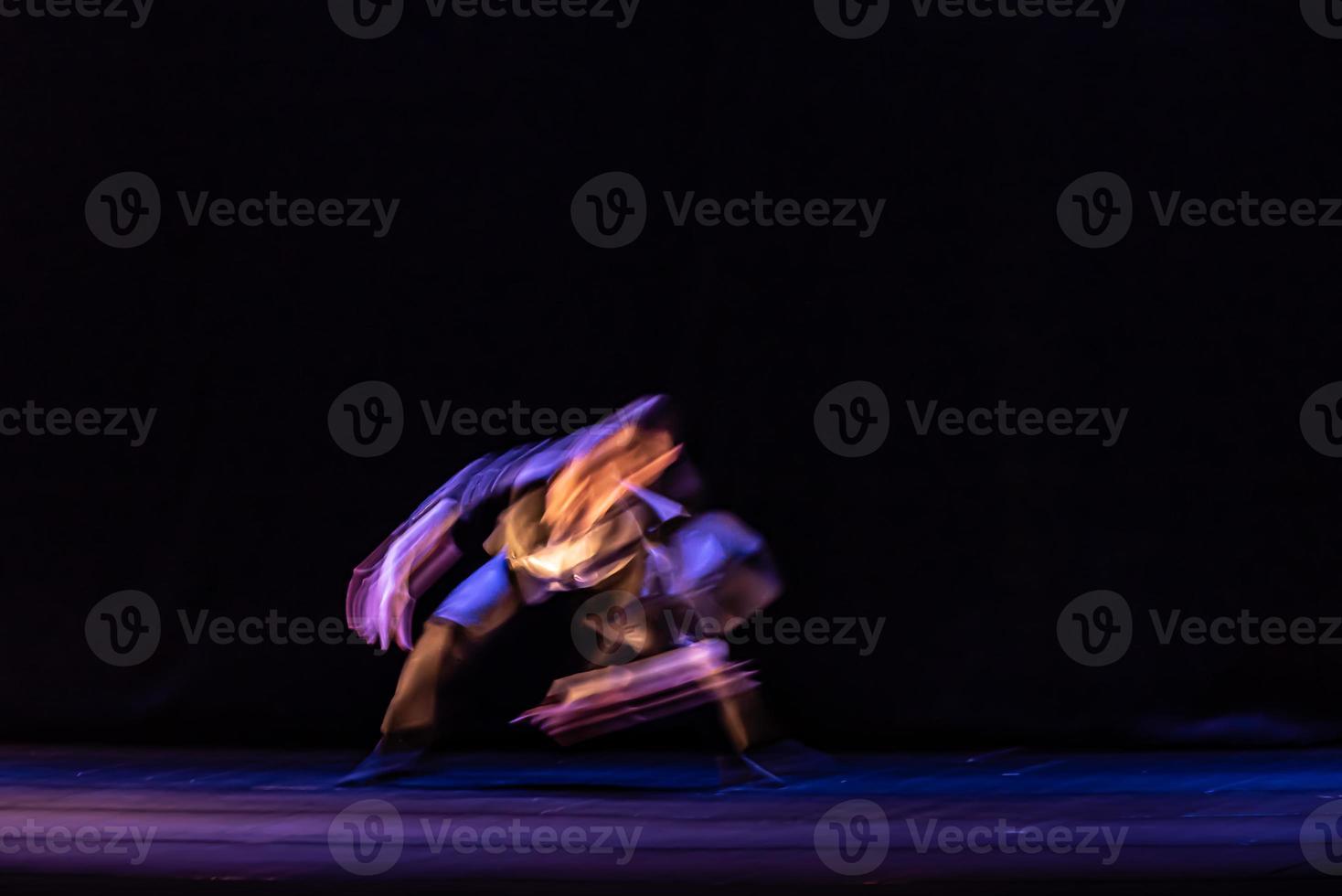 The abstract movement of the dance photo