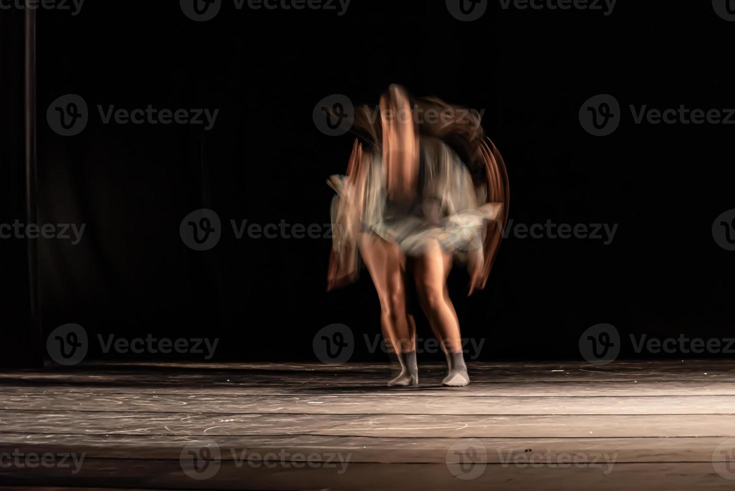 The abstract movement of the dance photo