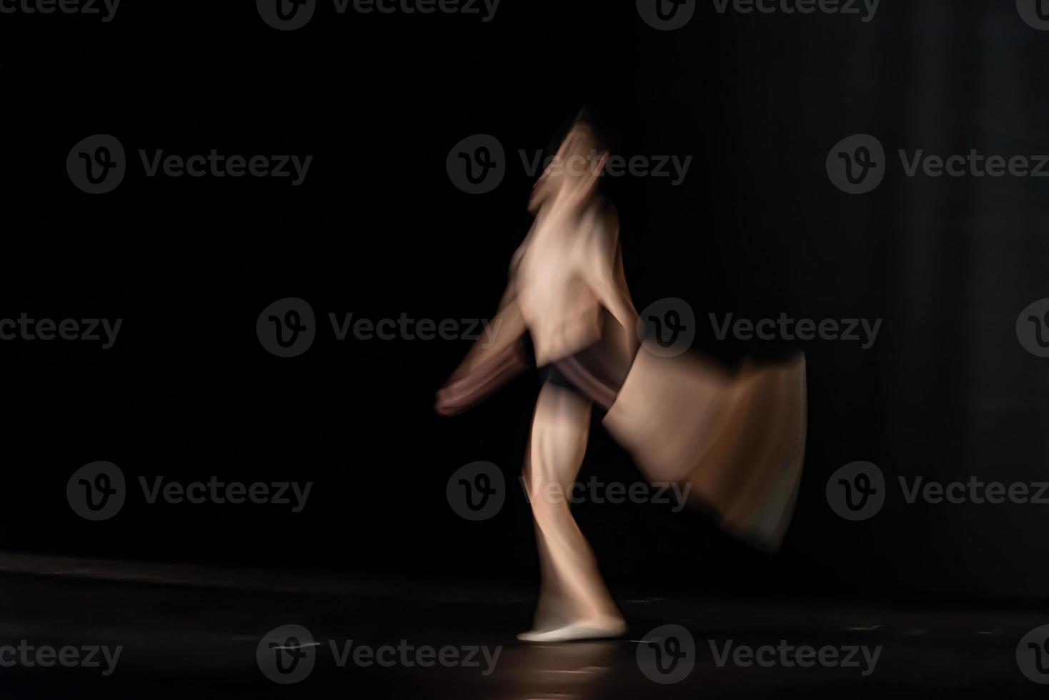 The abstract movement of the dance photo