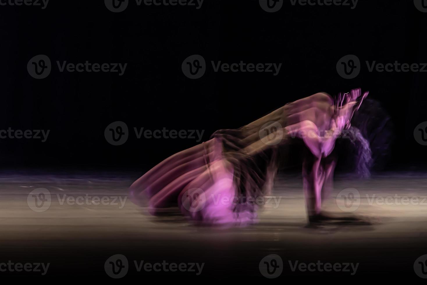 The abstract movement of the dance photo