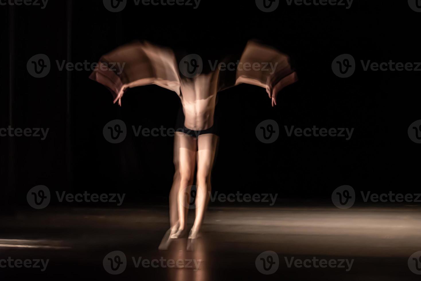 The abstract movement of the dance photo