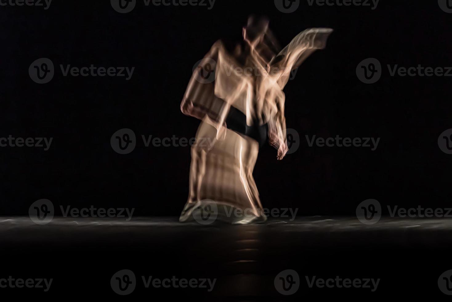 The abstract movement of the dance photo