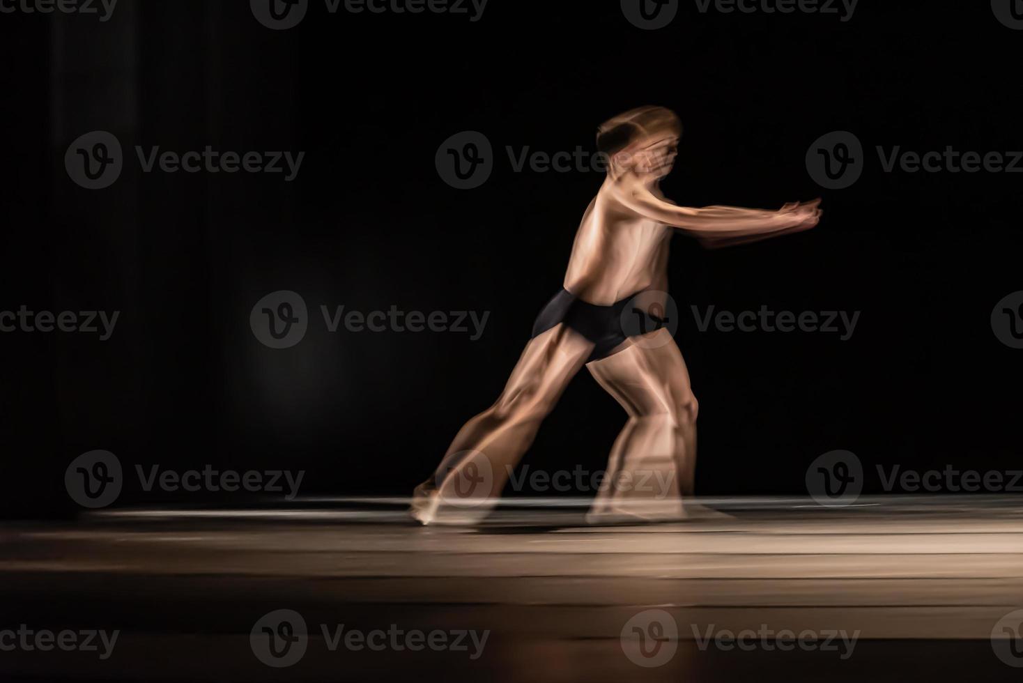 The abstract movement of the dance photo