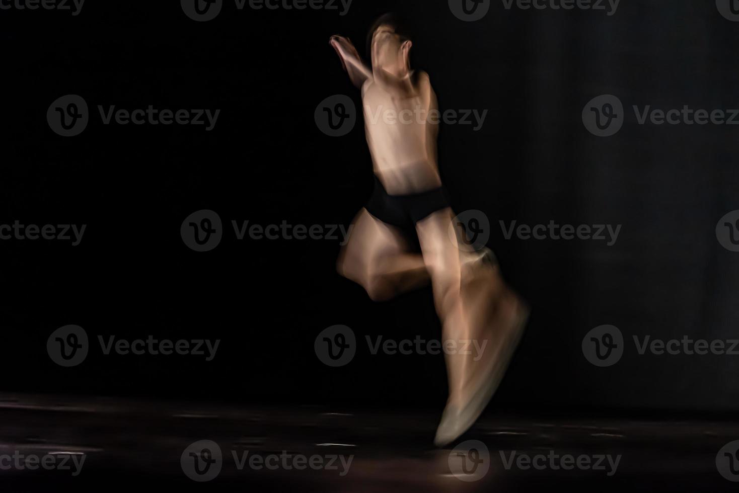 The abstract movement of the dance photo