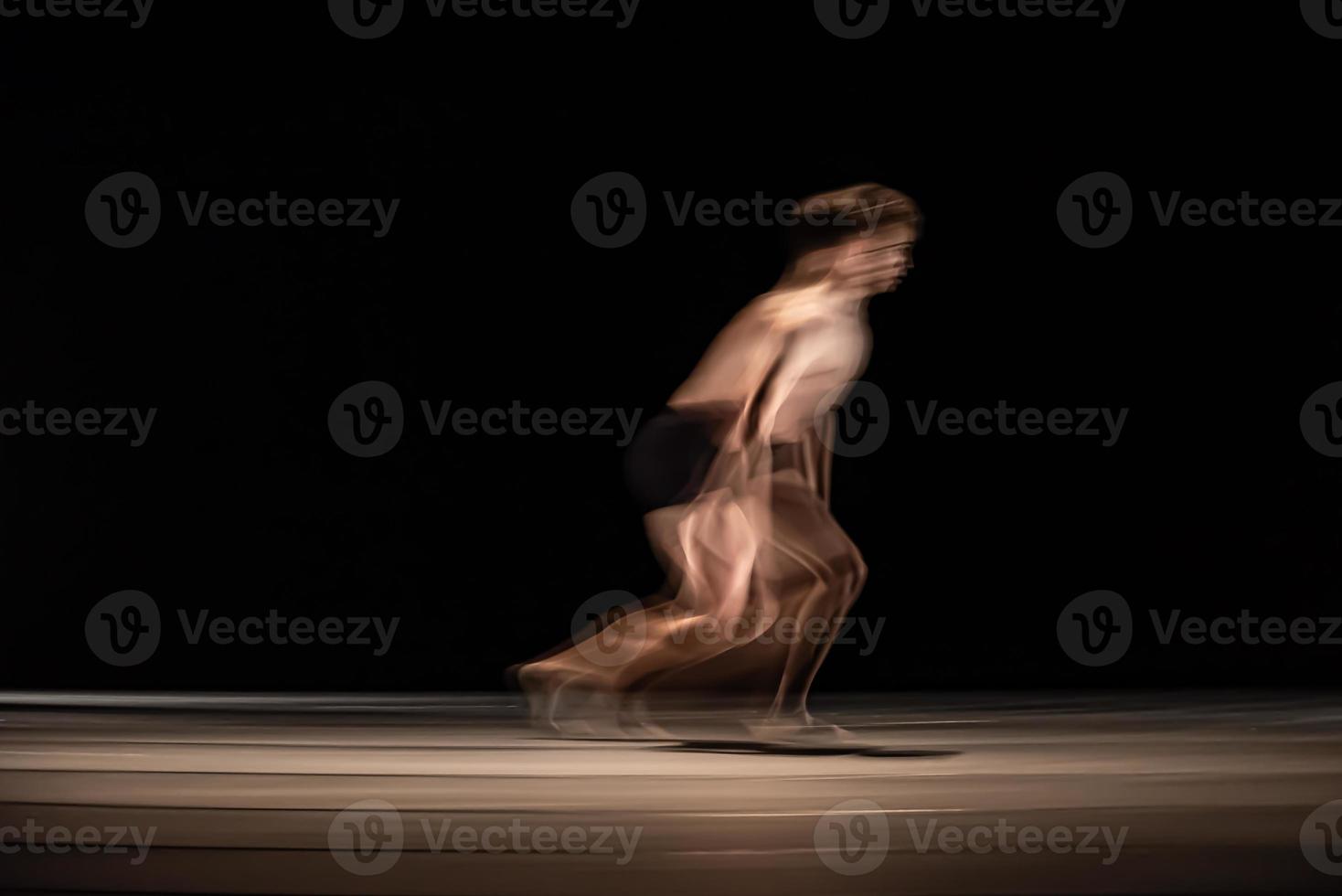 The abstract movement of the dance photo