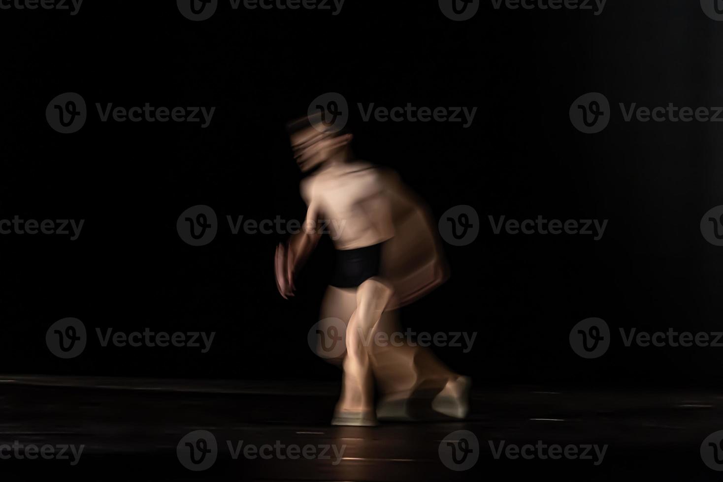 The abstract movement of the dance photo