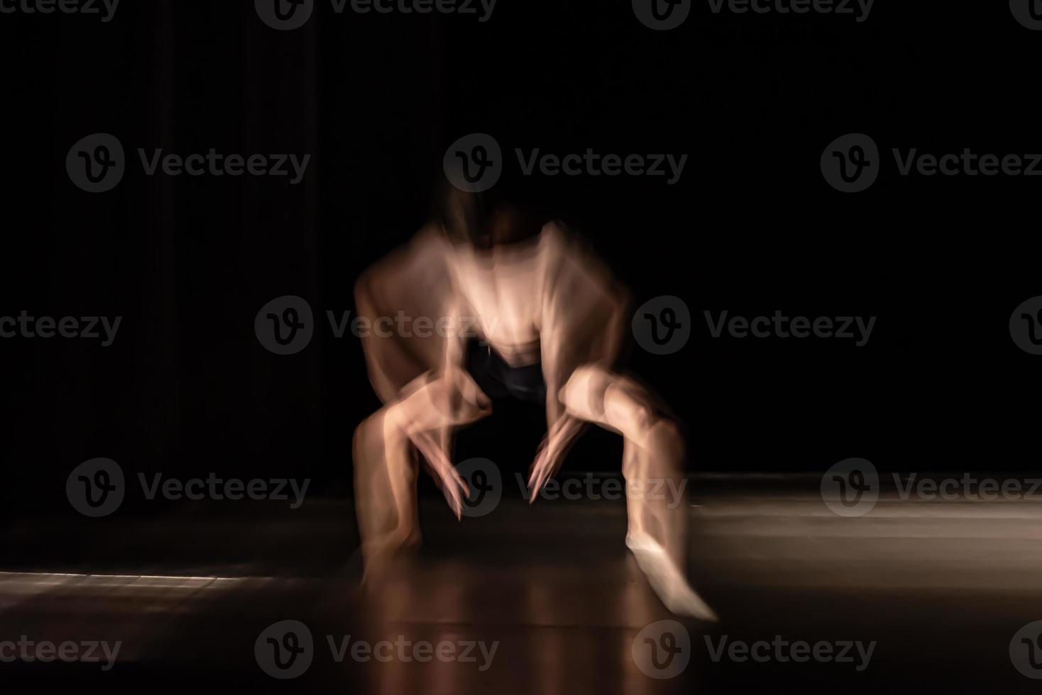 The abstract movement of the dance photo