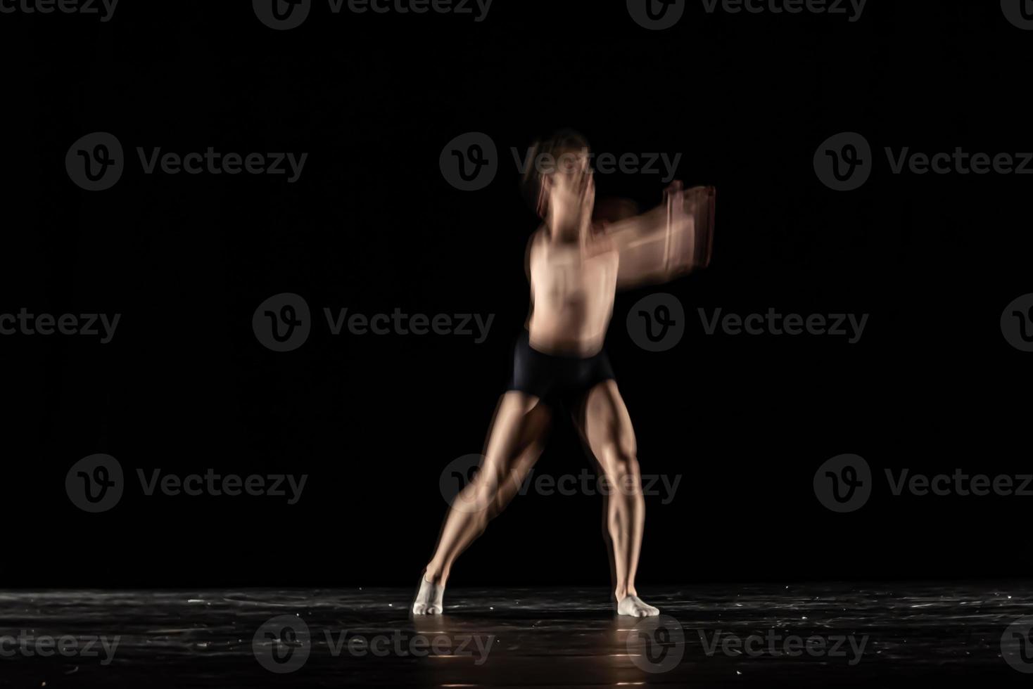 The abstract movement of the dance photo