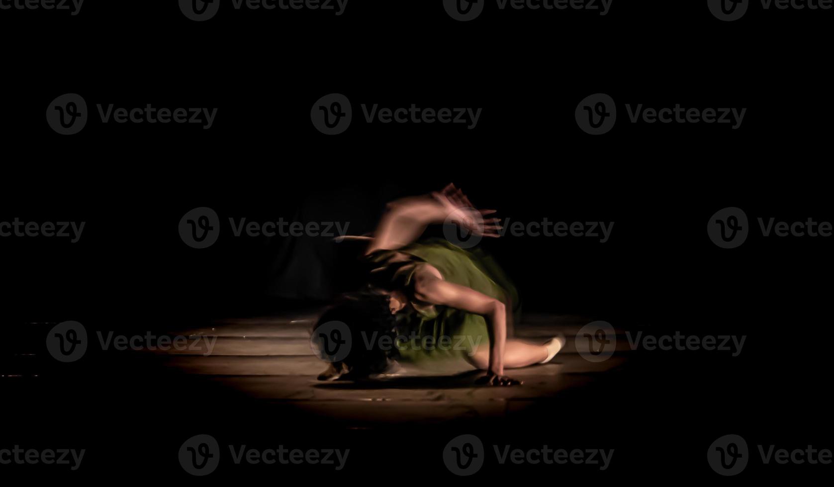 The abstract movement of the dance photo