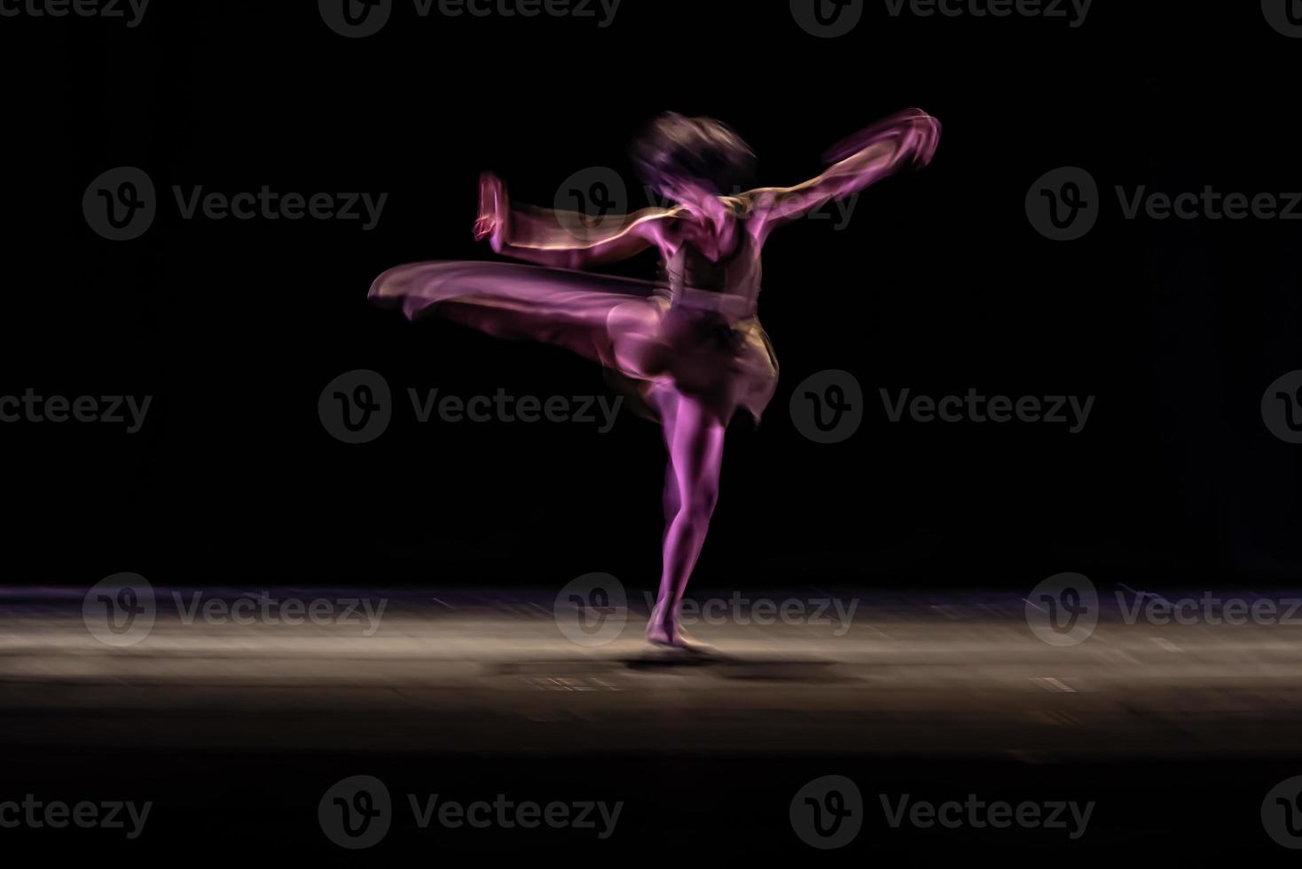 The abstract movement of the dance photo