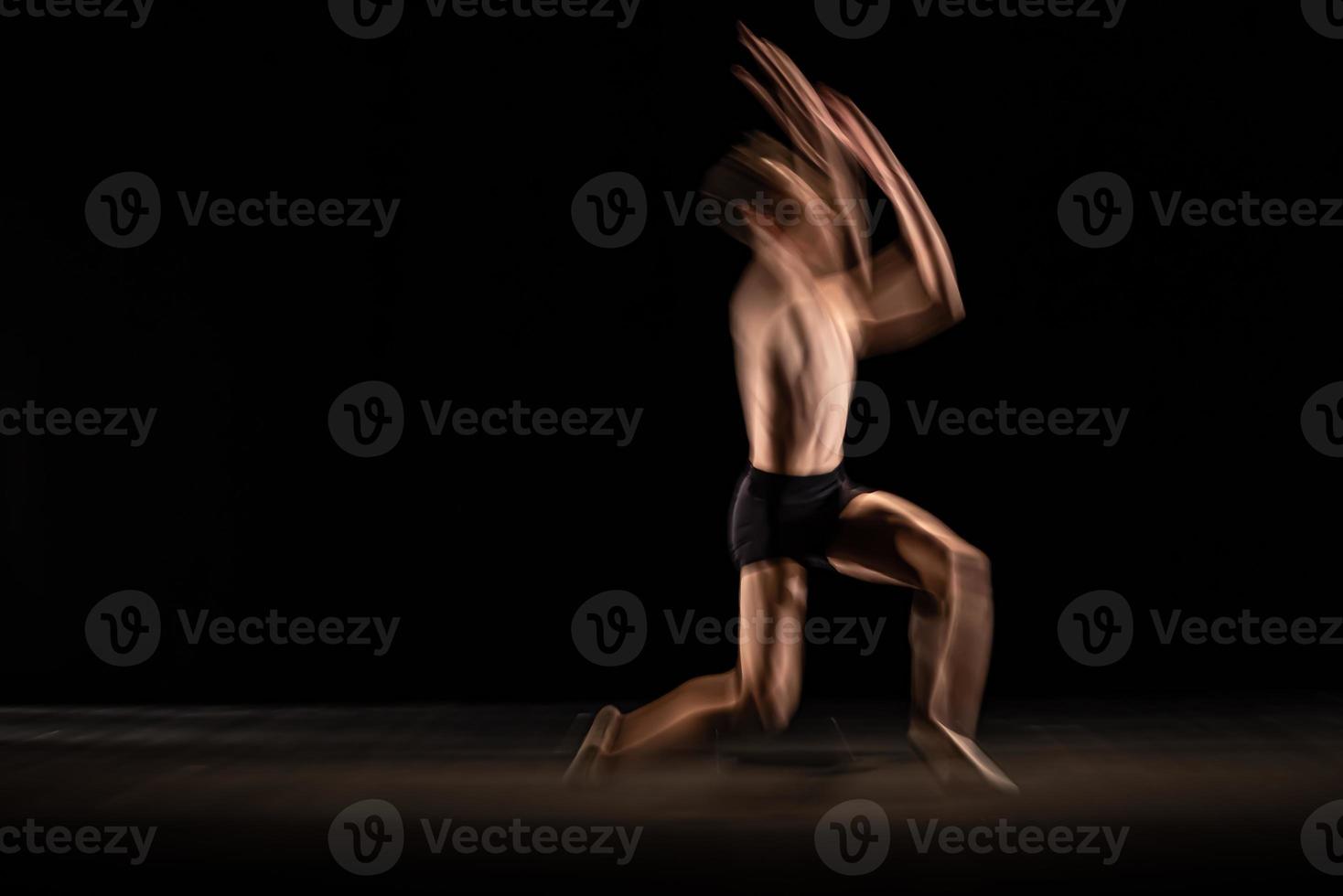 The abstract movement of the dance photo