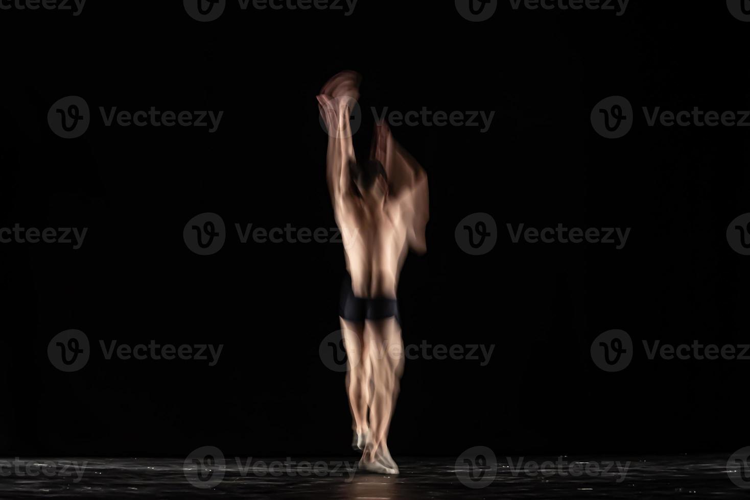 The abstract movement of the dance photo