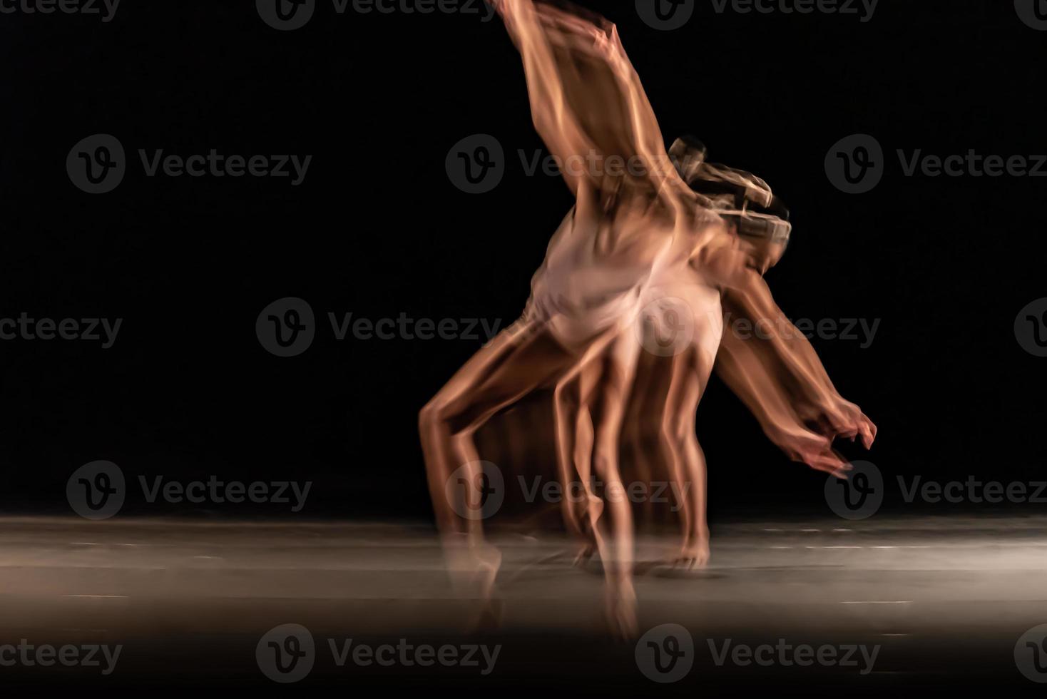 The abstract movement of the dance photo