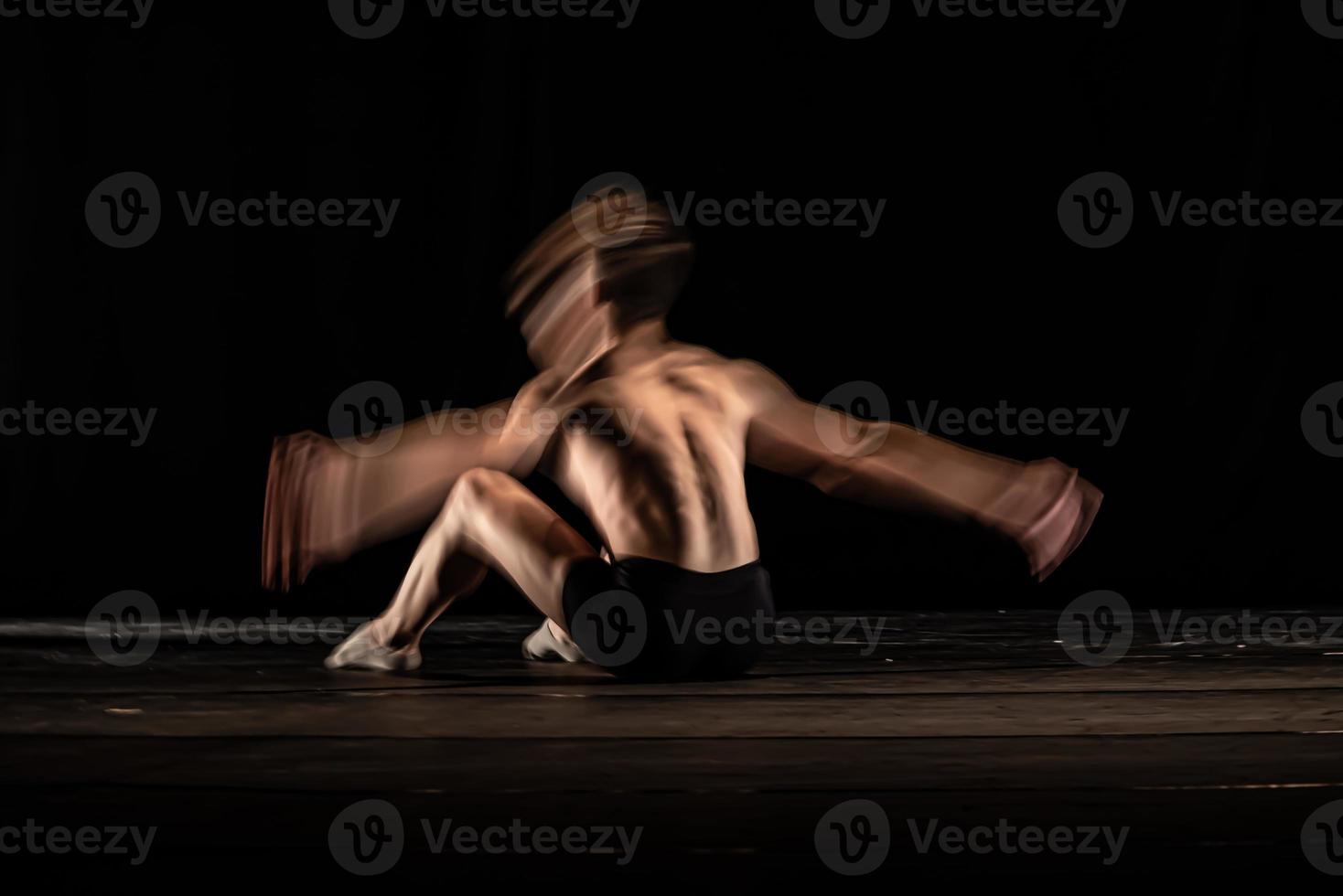 The abstract movement of the dance photo