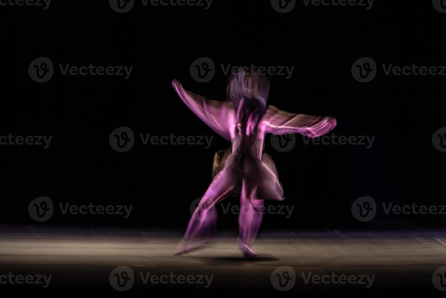 The abstract movement of the dance photo