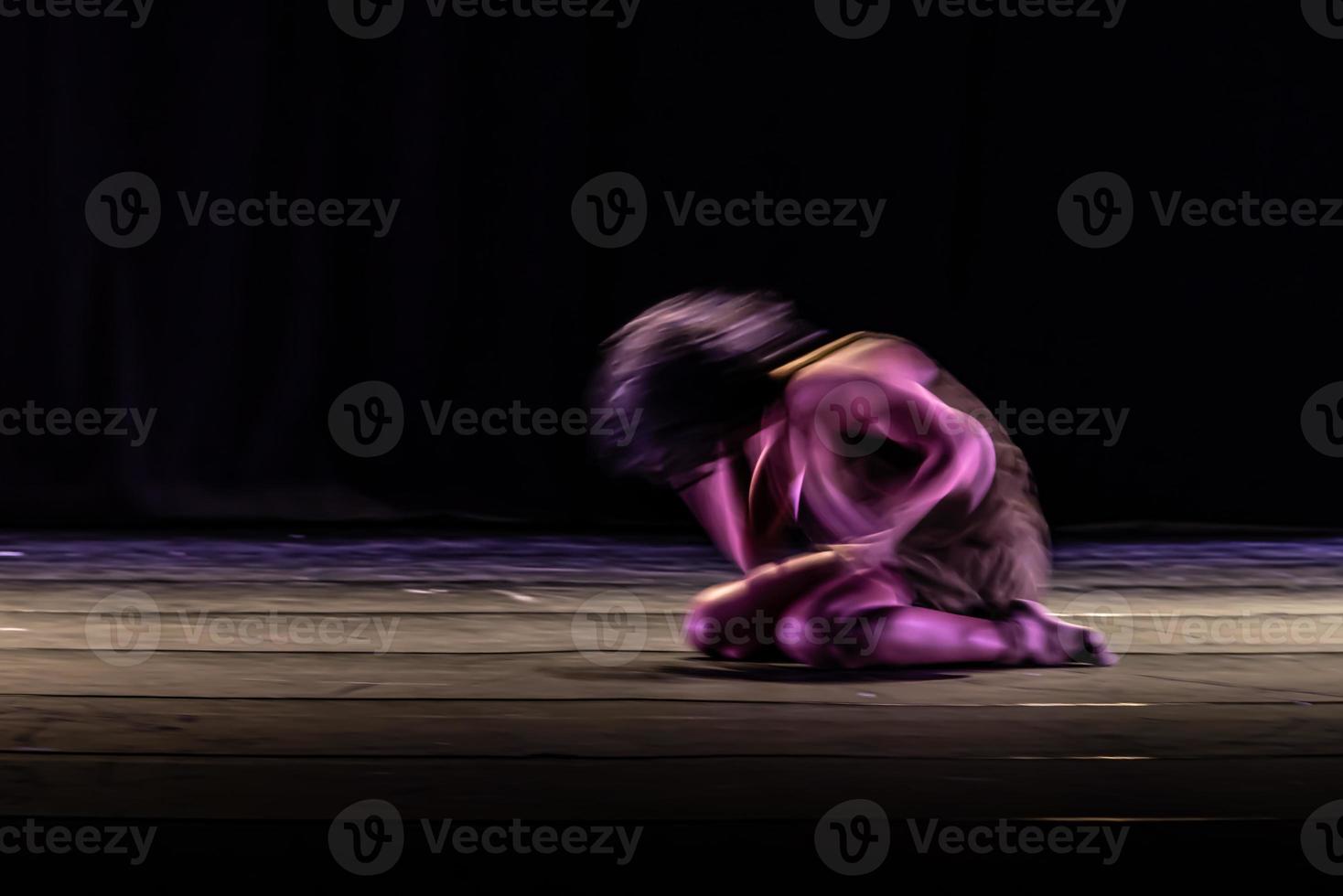 The abstract movement of the dance photo