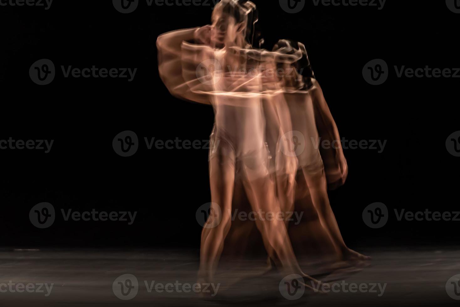 The abstract movement of the dance photo