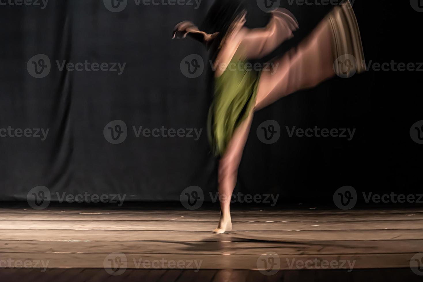 The abstract movement of the dance photo