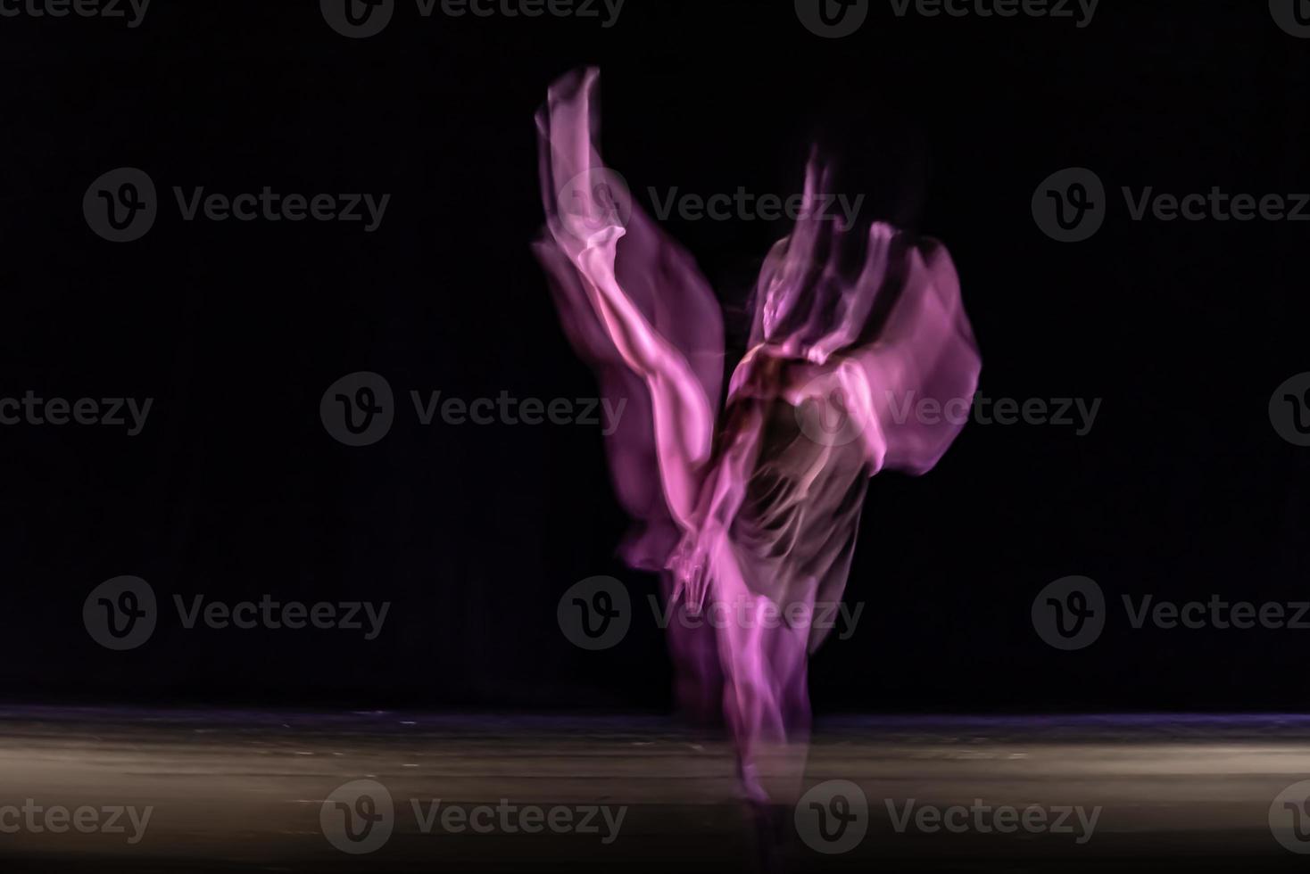 The abstract movement of the dance photo