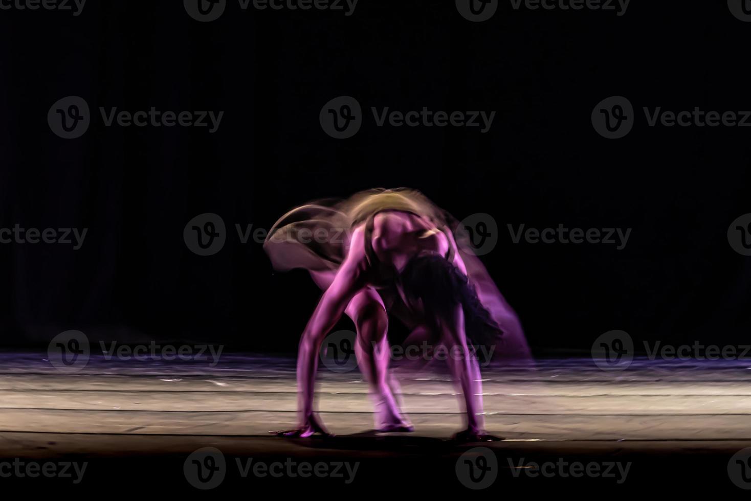 The abstract movement of the dance photo