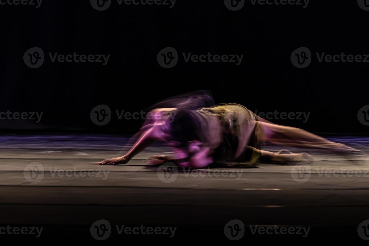 The abstract movement of the dance photo