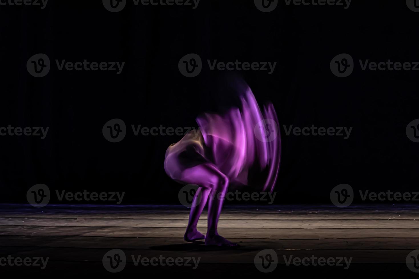 The abstract movement of the dance photo