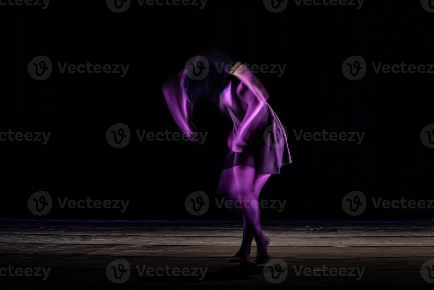 The abstract movement of the dance photo
