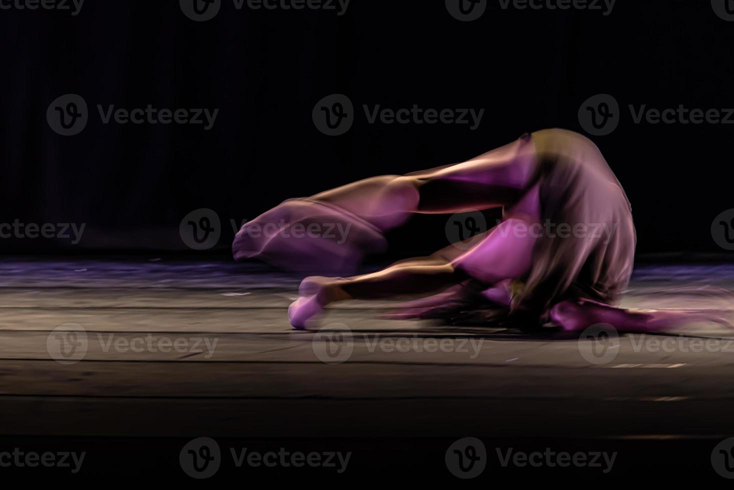 The abstract movement of the dance photo