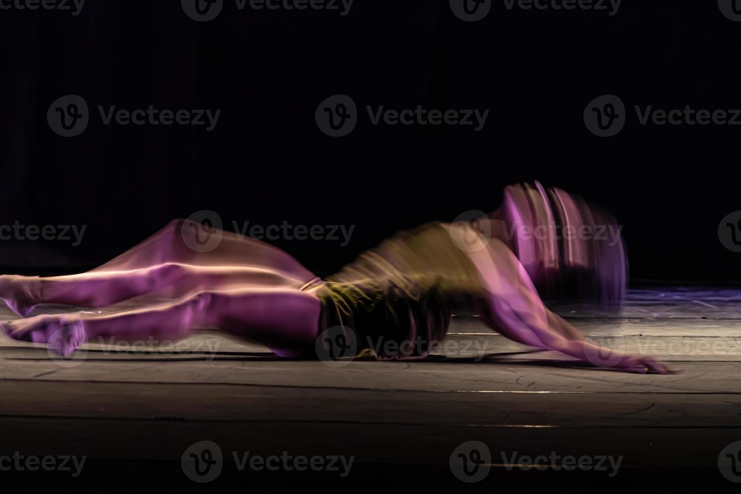 The abstract movement of the dance photo