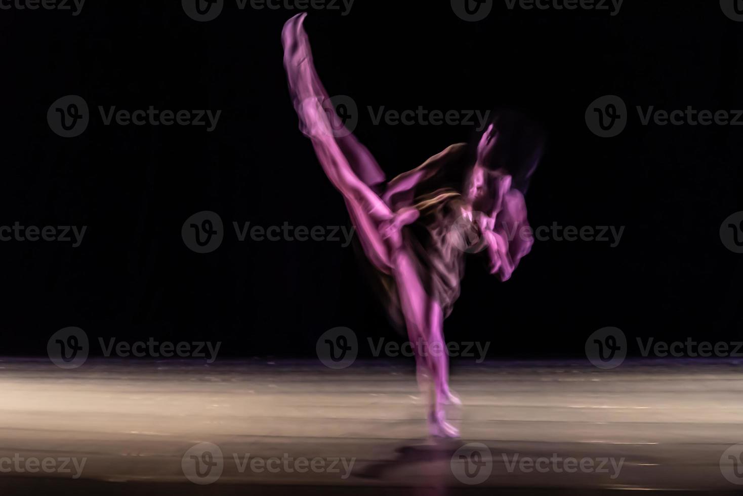 The abstract movement of the dance photo