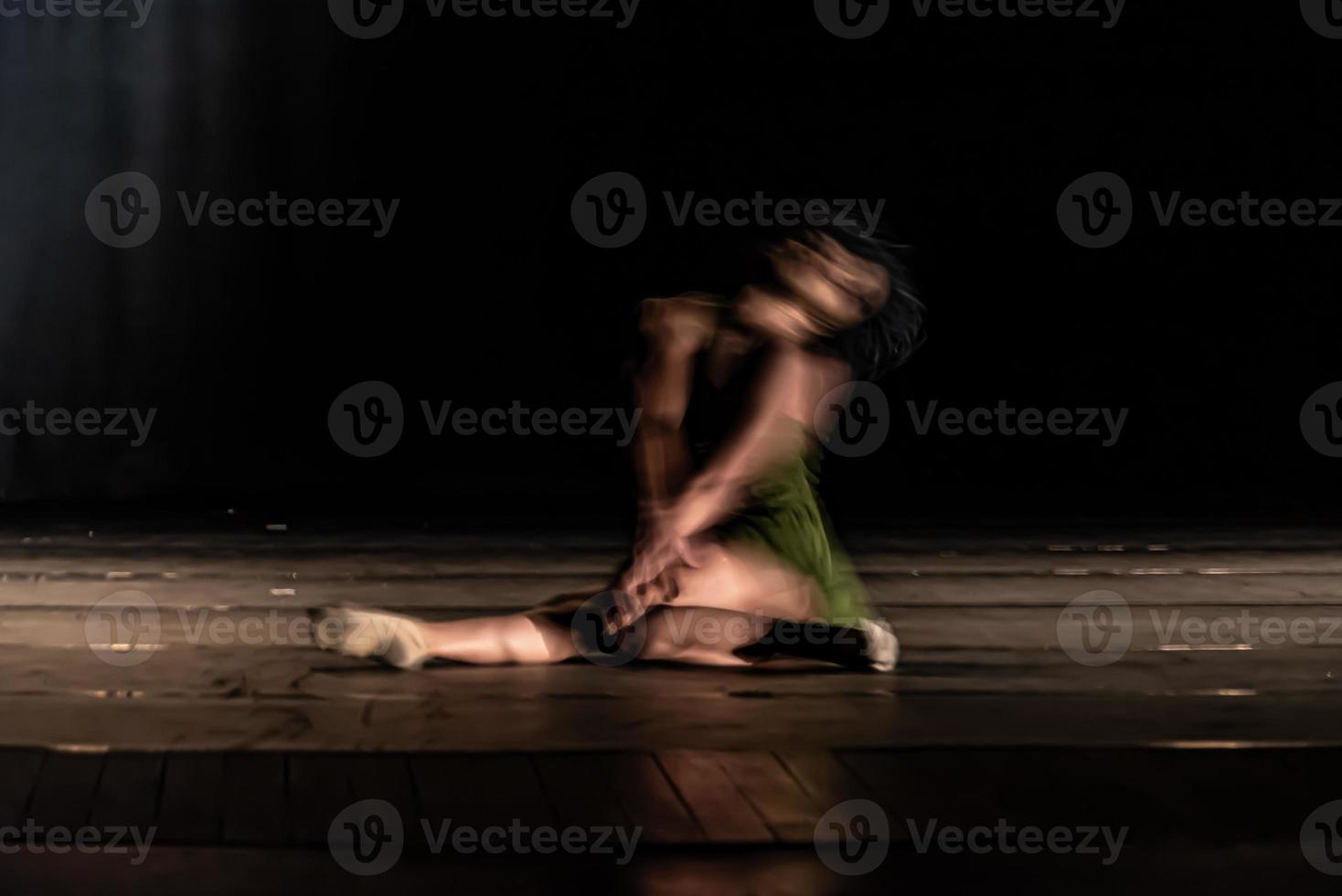 The abstract movement of the dance photo