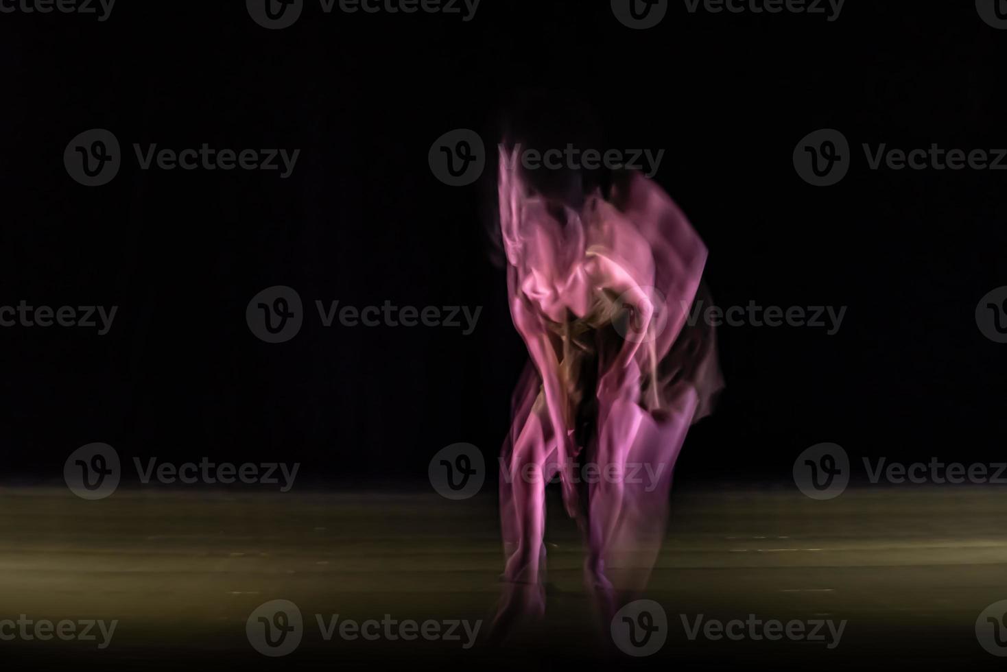 The abstract movement of the dance photo