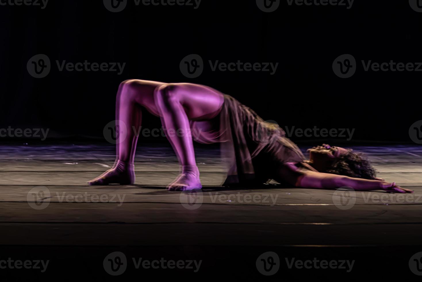 The abstract movement of the dance photo