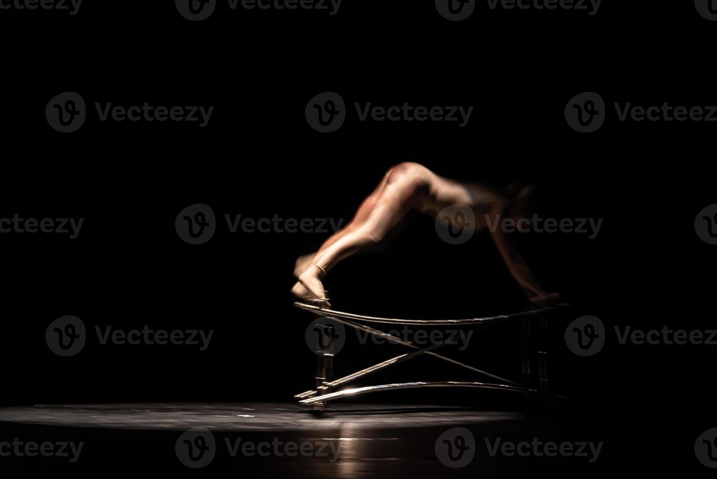 The abstract movement of the dance photo