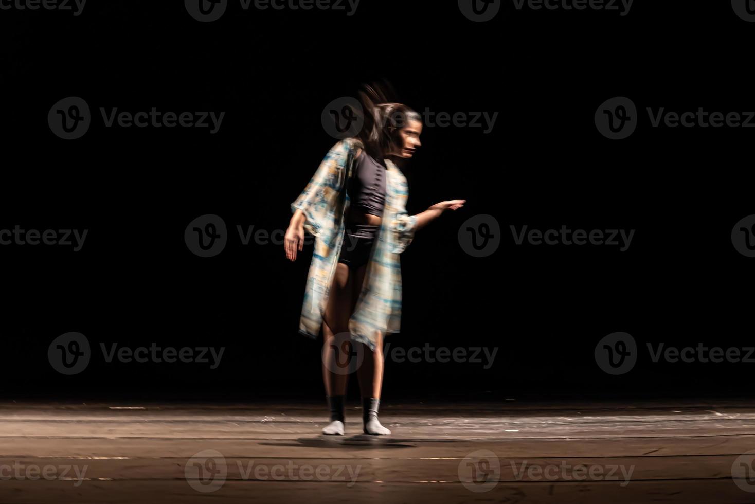 The abstract movement of the dance photo