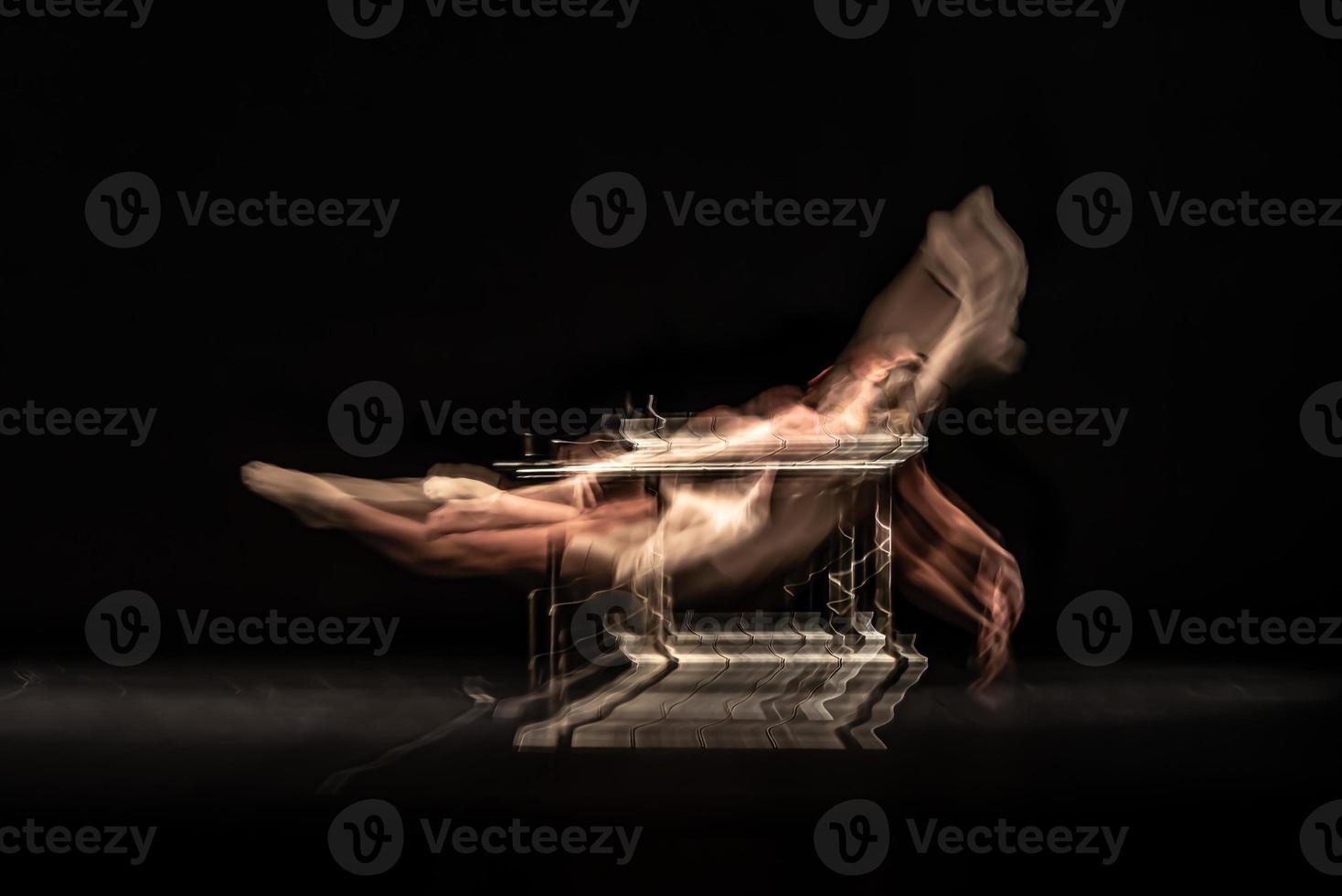 The abstract movement of the dance photo