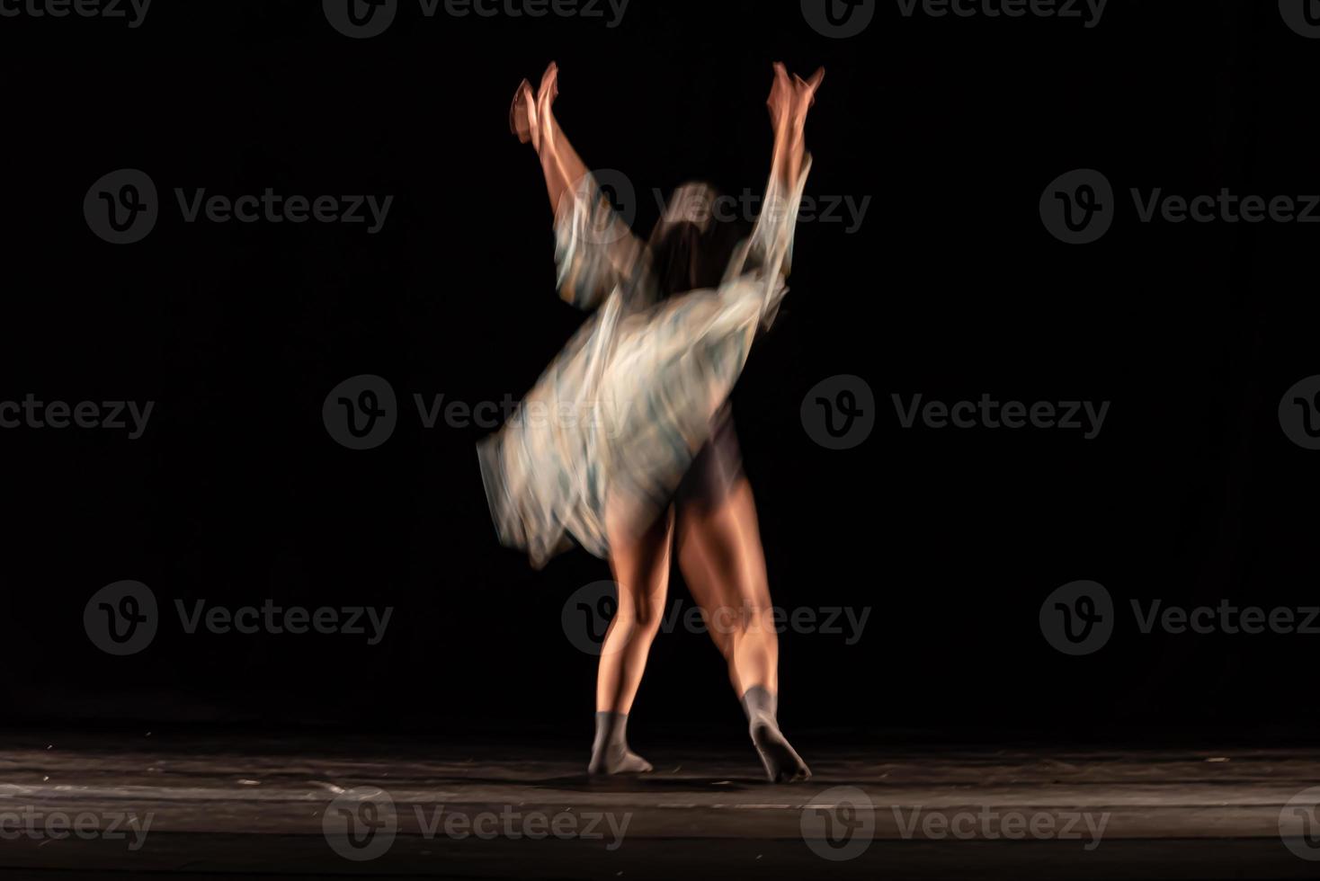 The abstract movement of the dance photo
