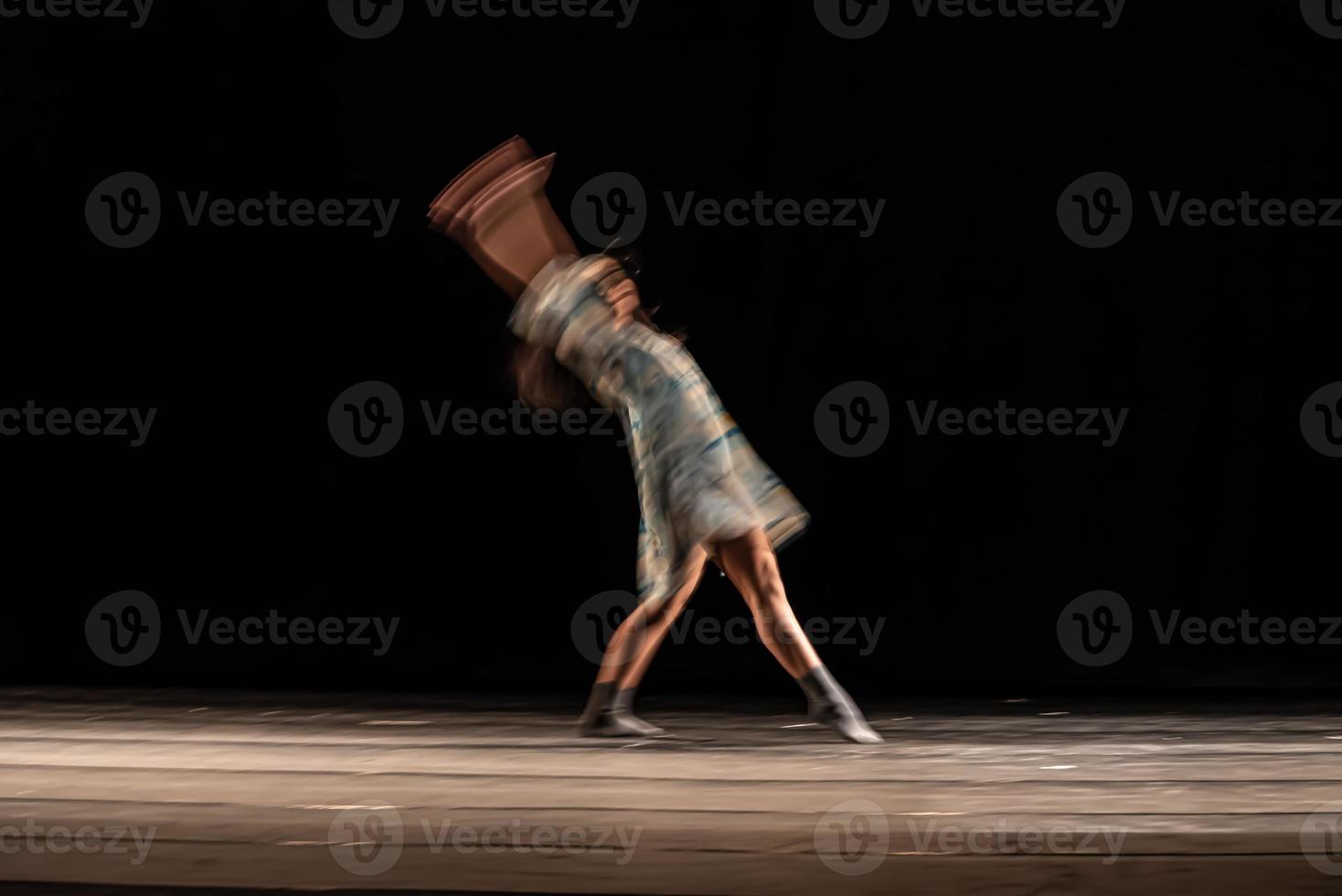 The abstract movement of the dance photo