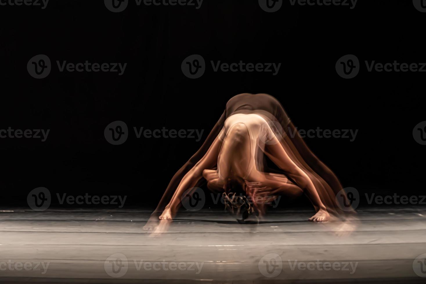 The abstract movement of the dance photo